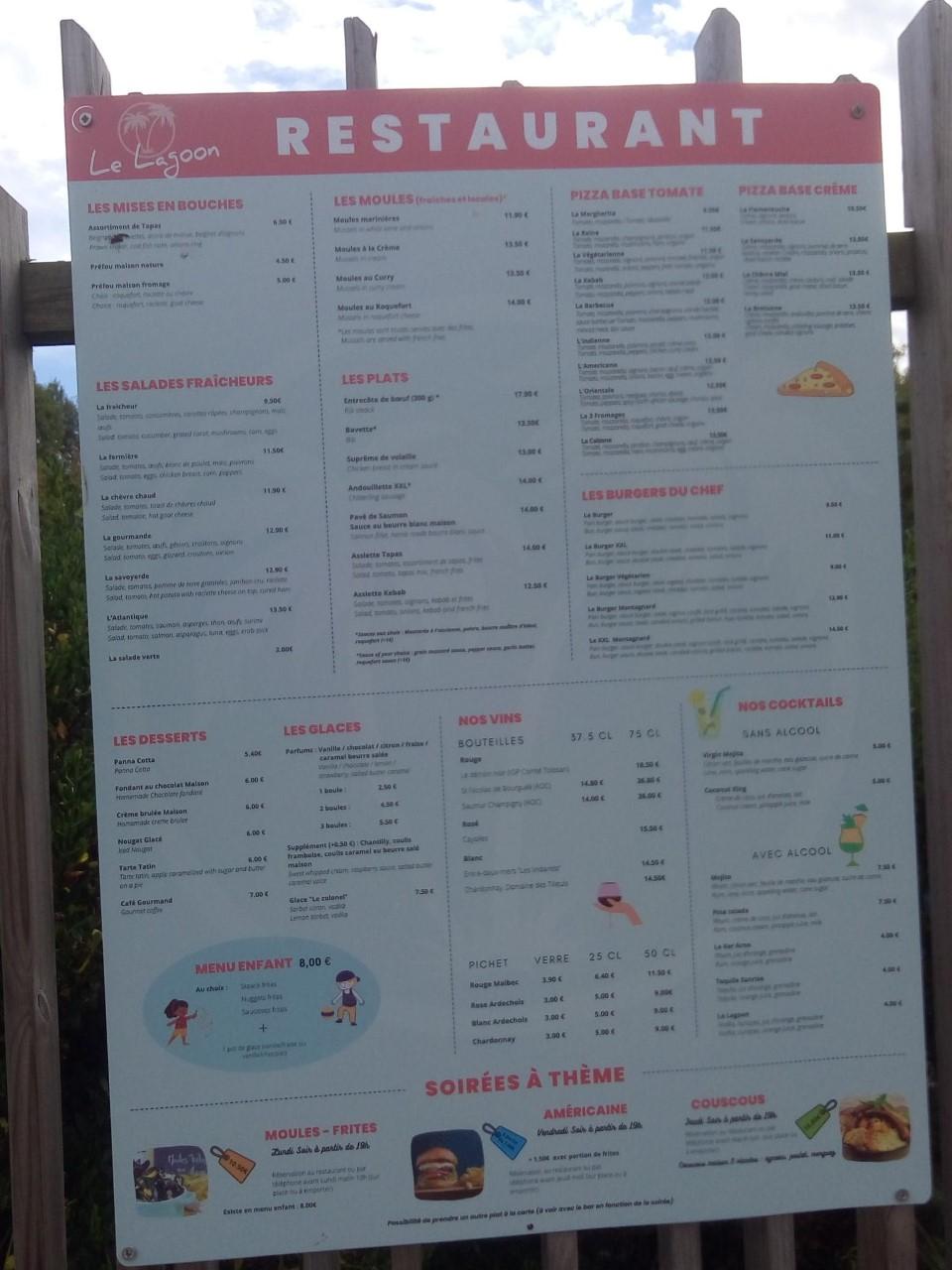 lagoon carte